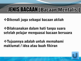 JENIS BACAAN






 