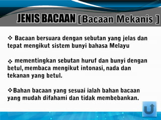 JENIS BACAAN



 