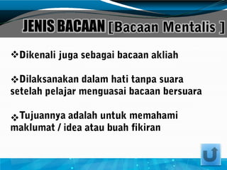 JENIS BACAAN



 