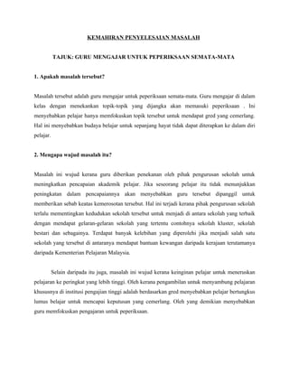 Kemahiran penyelesaian masalah