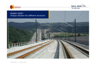 Riyadh / KSA | May 6th, 2014
RHEDA 2000®
Unique solution for different structure
 