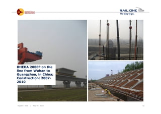 Riyadh / KSA | May 6th, 2014 42
RHEDA 2000® on the
line from Wuhan to
Guangzhou, in China;
Construction: 2007-
2010
 