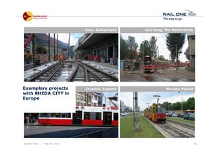 Riyadh / KSA | May 6th, 2014 50
Den Haag, The NetherlandsChur, Switzerland
Croydon, England Warsaw PolandExemplary projects
with RHEDA CITY in
Europe
 
