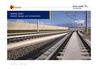 Riyadh / KSA | May 6th, 2014
RHEDA 2000®
System design and components
 