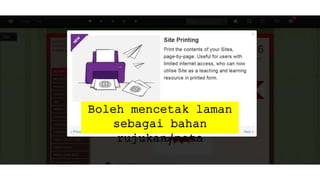 Boleh mencetak laman
sebagai bahan
rujukan/nota
 