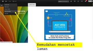 Kemudahan mencetak
laman
 