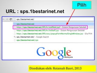 URL : sps.1bestarinet.net
Pilih
 