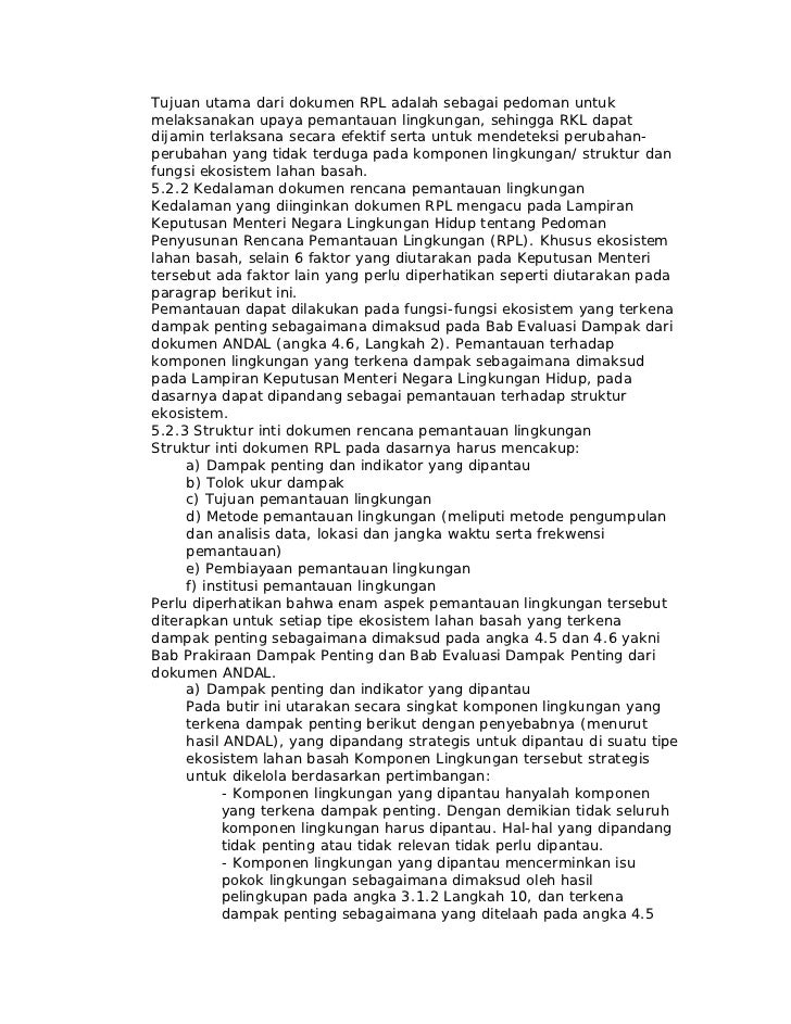 Kepmeneg Lingkungan Hidup No.5 Tahun 2000 tentang Panduan 