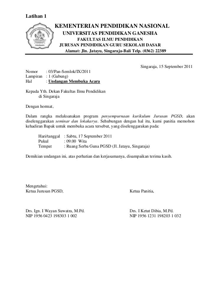 Tugas Microsoft Word Latihan 1 Kementerian Pendidikan Nasional