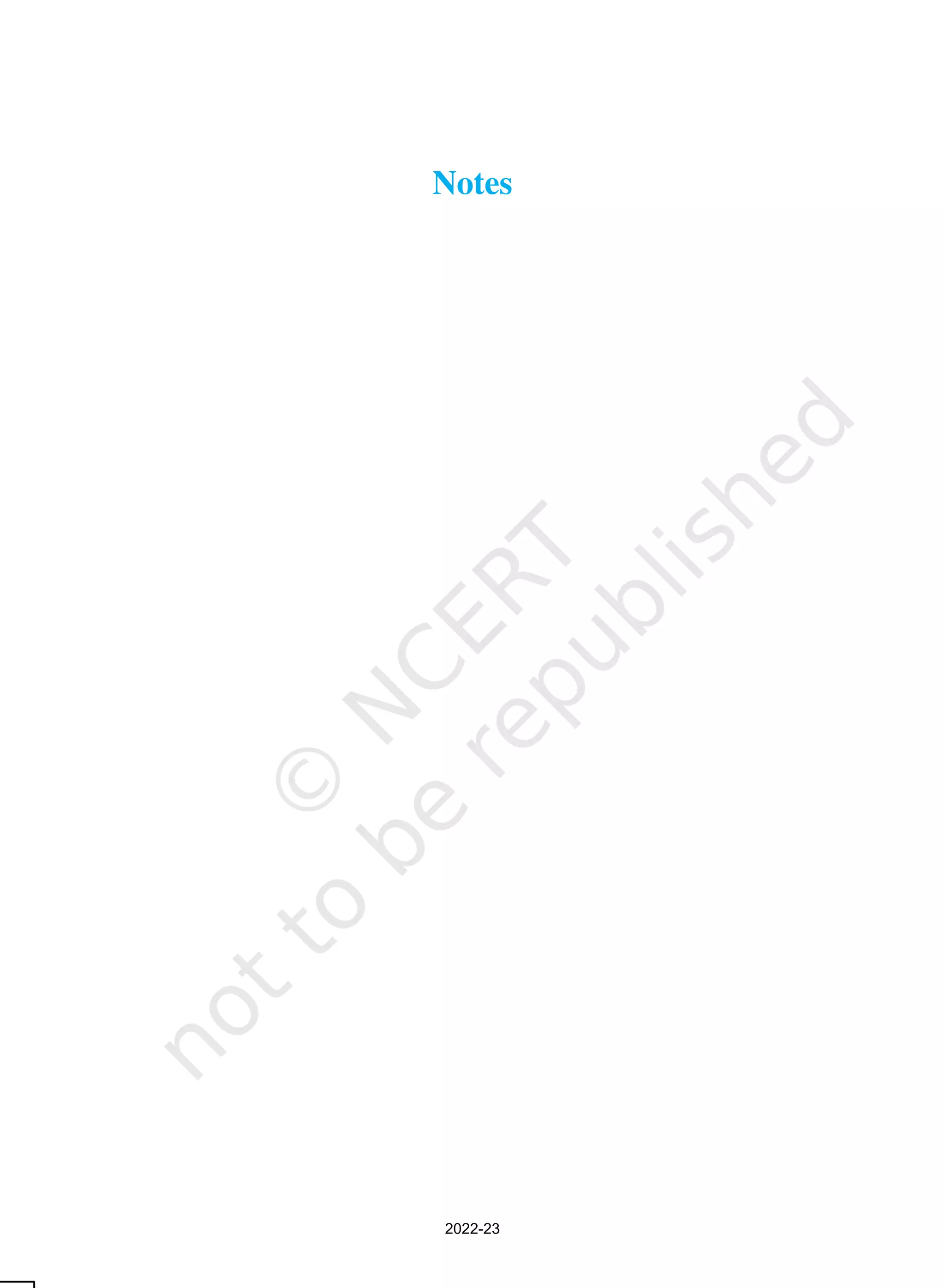 484 MATHEMATICS
Notes
2022-23
 