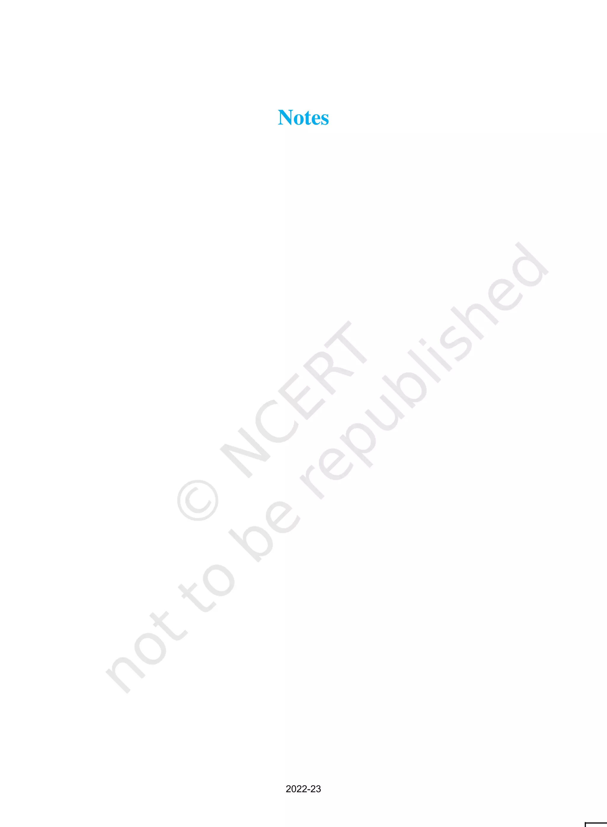 SUPPLEMENTARY MATERIAL 485
Notes
2022-23
 