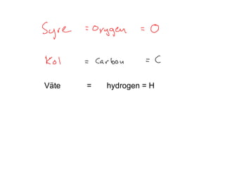 Väte  =  hydrogen = H 