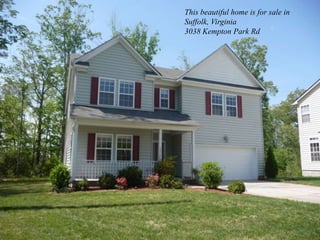 This beautiful home is for sale in Suffolk, Virginia 3038 Kempton Park Rd 