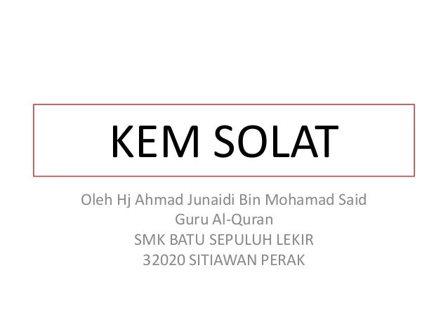 Kem Dakwah 003 Kem Solat Bestari Bahan Edaran