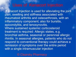 Kenacort (Triamcinolone Acetonide Injection) | ODP