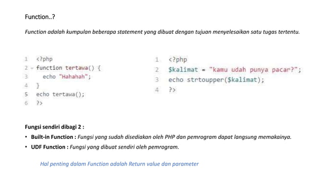 Kenali array dan jenis fungsi pada php | PPT