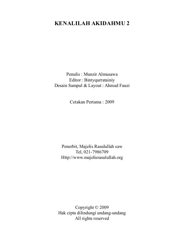 Kenalilah aqidahmu 2 habib munzir almusawa