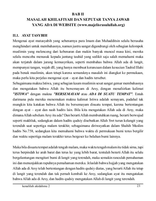 Teks Ceramah Habib Munzir Tulisan