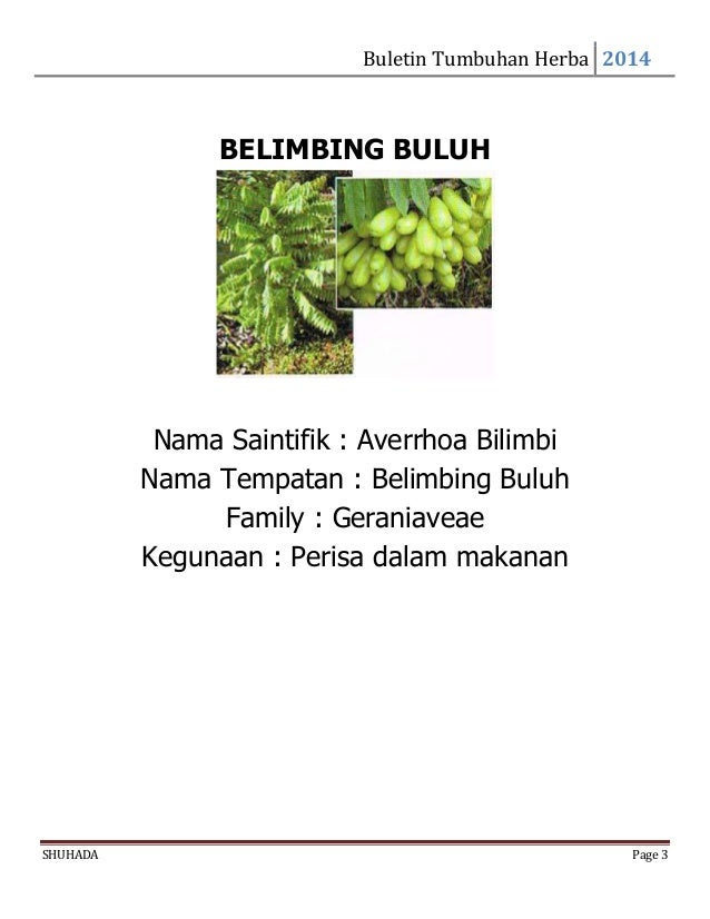 Kenali tumbuhan di negara kita
