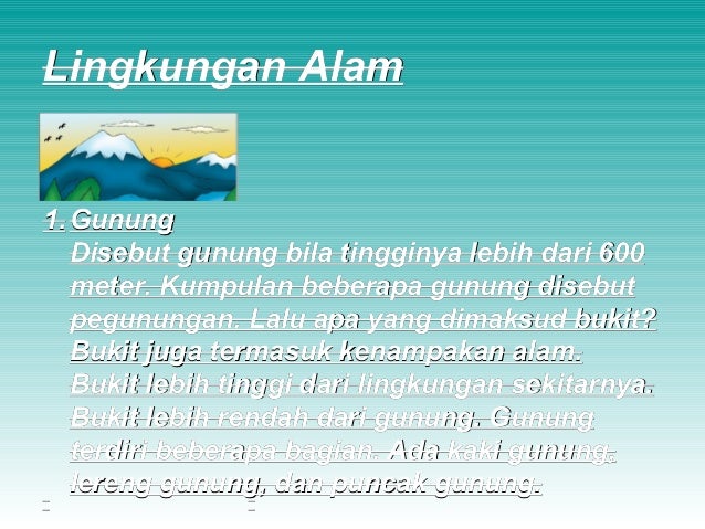 Kenampakan Alam Dan Buatan