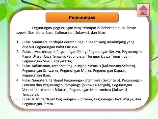 Kenampakan alam dan buatan serta pembagian waktu di