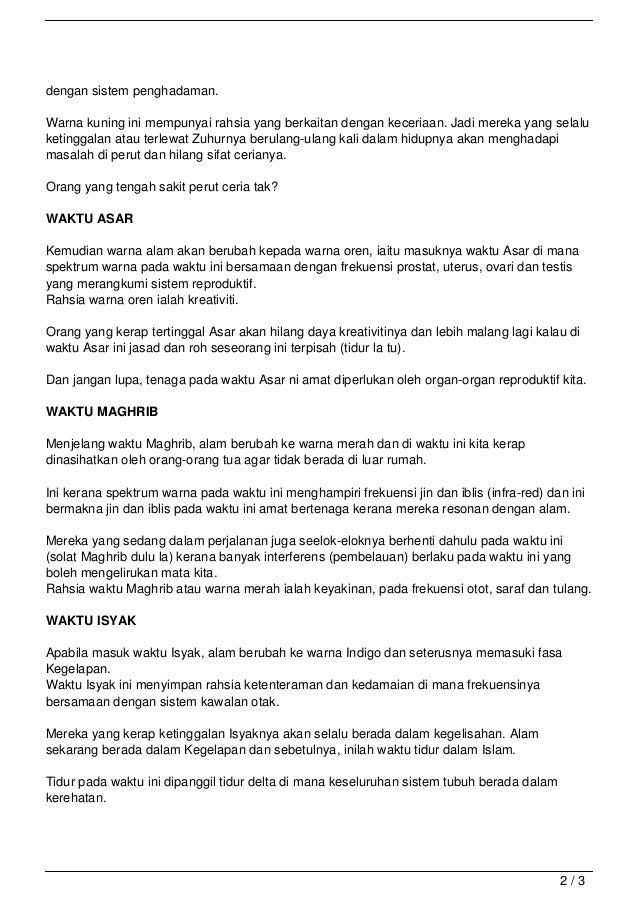 Kenapa Sembahyang Di Awal Waktu