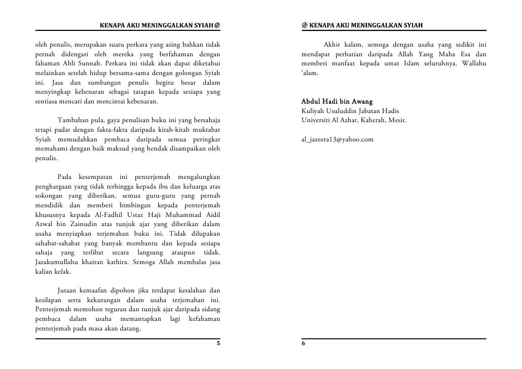 Kenapa Aku Meninggalkan Syiah Dr Sayid Musa Al Musawi