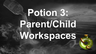 Potion 3:
Parent/Child
Workspaces
 