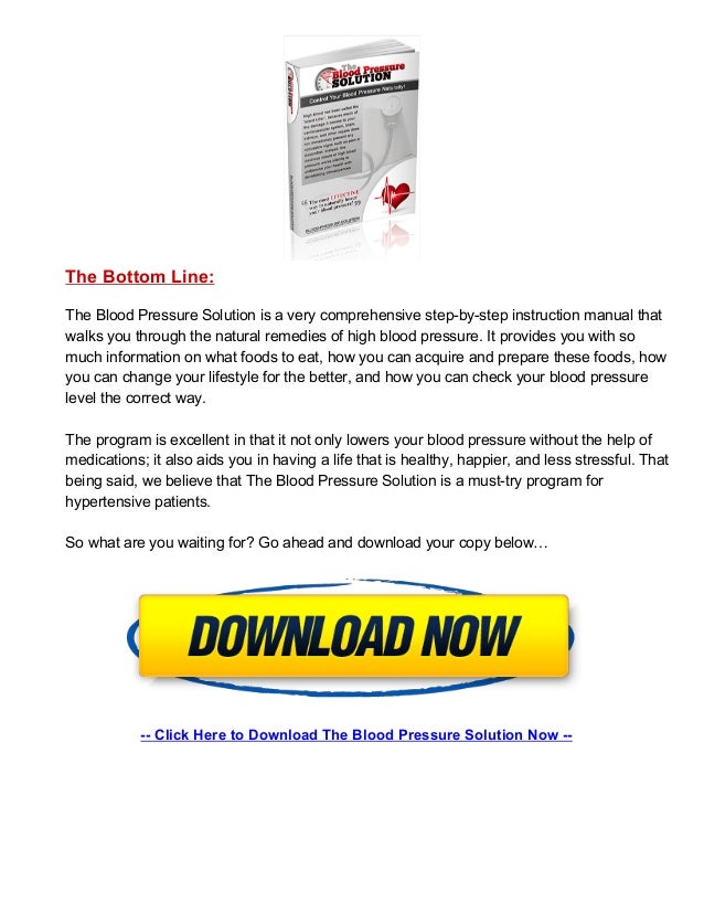 the blood pressure solution free download