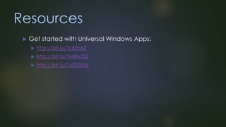 An Introduction to Universal Windows Apps