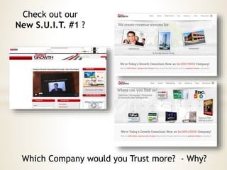 Check out our
New S.U.I.T. #1 ?
Which Company would you Trust more? - Why?
 