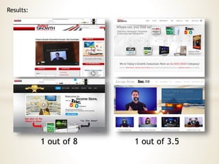 Results:
1 out of 8 1 out of 3.5
 