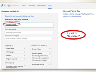 It’s set to
“Relevance”
 