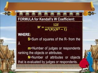 Kendall coefficient of concordance | PPTX | Business Accounting ...