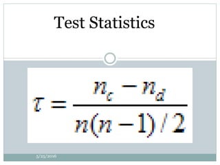 Kendall rank correlation | PPTX