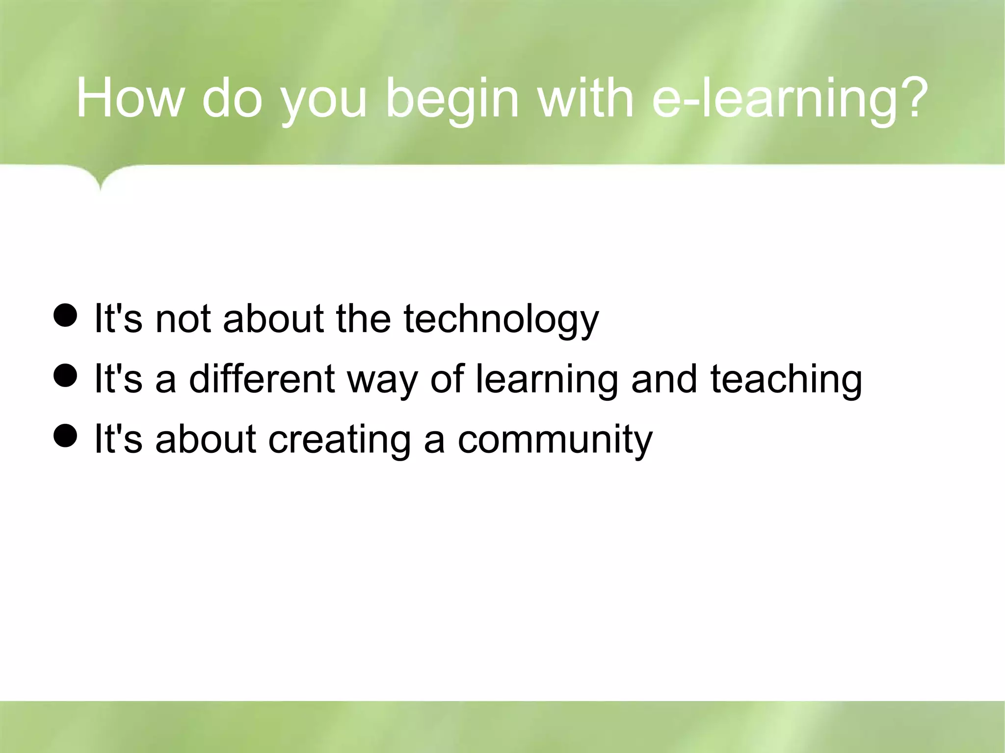 Introduction To E Learning Ppt