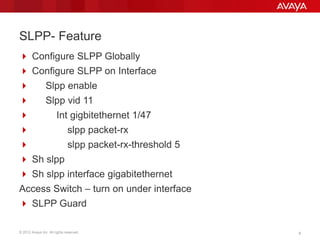 Kendel Avaya-Fabric connect - Demo Lab Guide – Spoof Detect & SLPP-6 | PPTX
