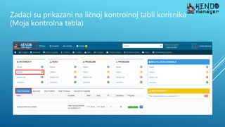 Zadaci su prikazani na ličnoj kontrolnoj tabli korisnika
(Moja kontrolna tabla)
 