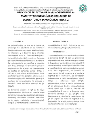 DEFICIENCIA SELECTIVA DE INMUNOGLOBULINA PDF