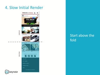 4. Slow Initial Render
ABOVEBELOW
Start above the
fold
 
