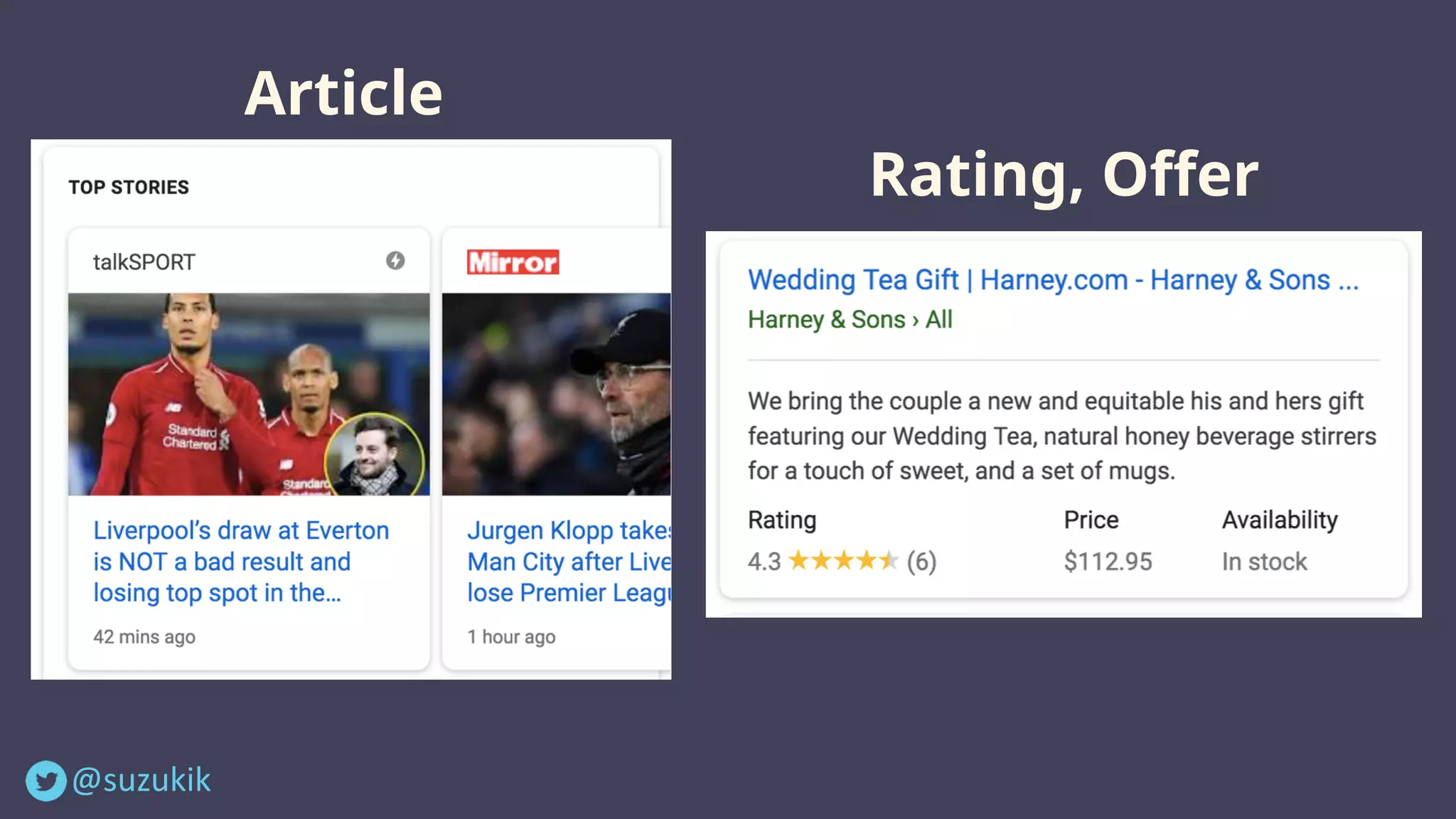 @suzukik	
Article
Rating, Offer
 