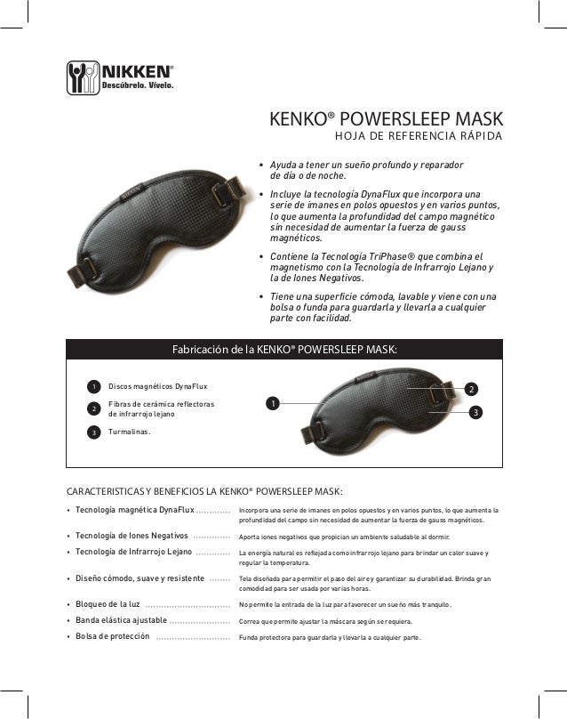Kenko sleep mask (máscara para dormir) de Nikken