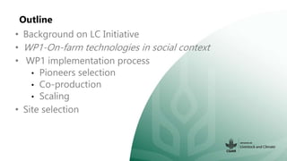 On-farm technologies in social context: Improving local adaptive capacities and inclusive scaling mechanisms in Nandi County, Kenya
