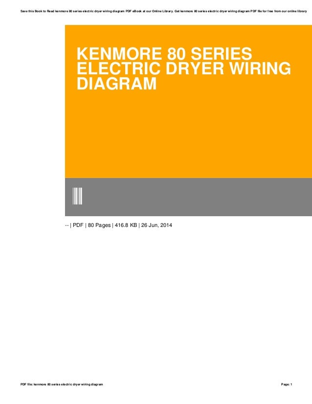 Kenmore 80 series electric dryer wiring diagram