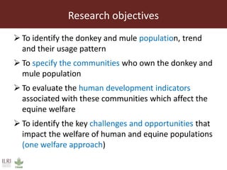 Role and contribution of working equines in India