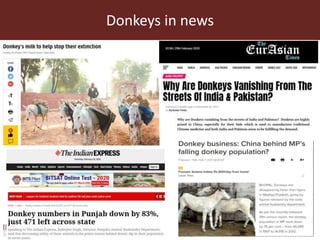 Role and contribution of working equines in India