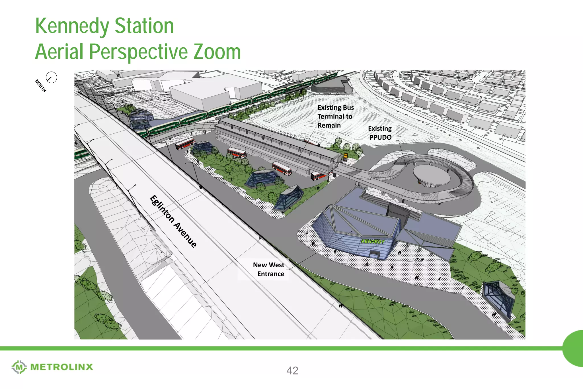 Kennedy Station
Platform Level
NORTH

Lower Level
ECLRT Platform

New Firefighter
Access

New Firefighter
Access

Existing Bloor-Danforth
Subway Platform

Existing Tail-tracks

42

 