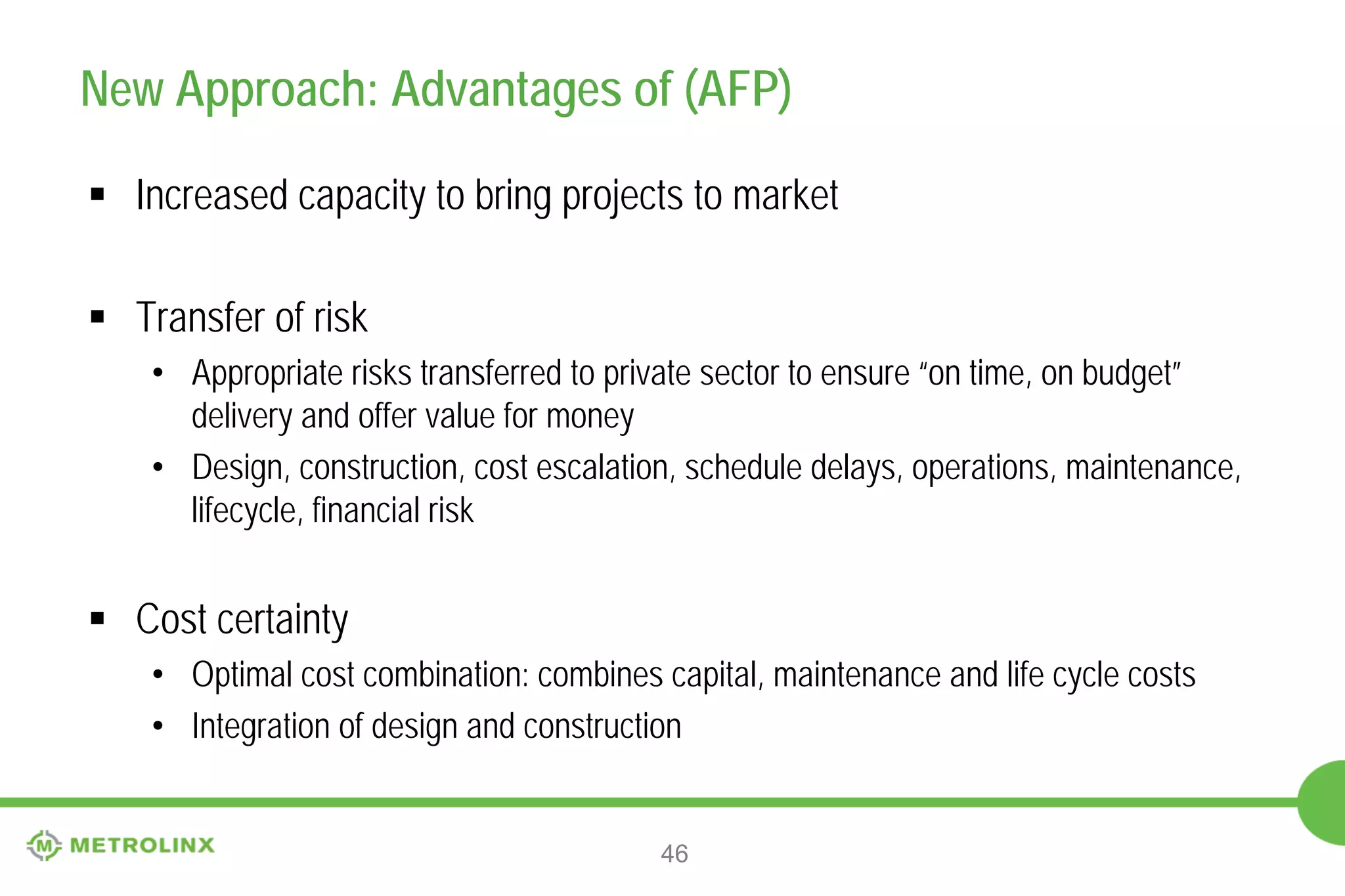 Owner’s Role Changes with AFP

46

 
