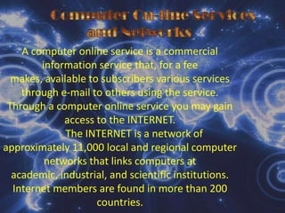 Distributed ProcessingThis type of data is the most complex level which is generally consists of remote terminals linked to a large central computer system to help the user conduct inquiries about accounts, process jobs, or other operations. Distributed computer communication network is similar in some respects to public utilities such as telephones and electric companies. In distributed processing network a large number of computers are significant software resources is being shared among large number of users.