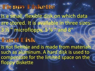 Electricity is the basis for the computers and communications. But how it is used to represent data? We start with a simple fact that electricity can either be on or off. The binary system has only two digits: 0 and 1. Thus, in the computer 0 can be represented by the electrical; current being off and the 1 by the current on.